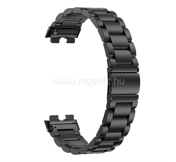 GIGAPACK Huawei Band 10 / Band 9 / Band 8 GIGAPACK Pótszíj egyedi méret, fém, FEKETE