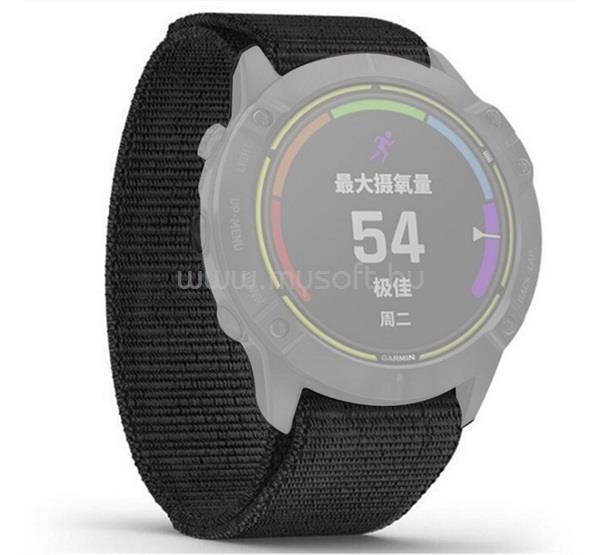 GIGAPACK Garmin Fenix E / Fenix 8 47mm / Epix Pro GIGAPACK Pótszíj egyedi méret, légáteresztő, FEKETE