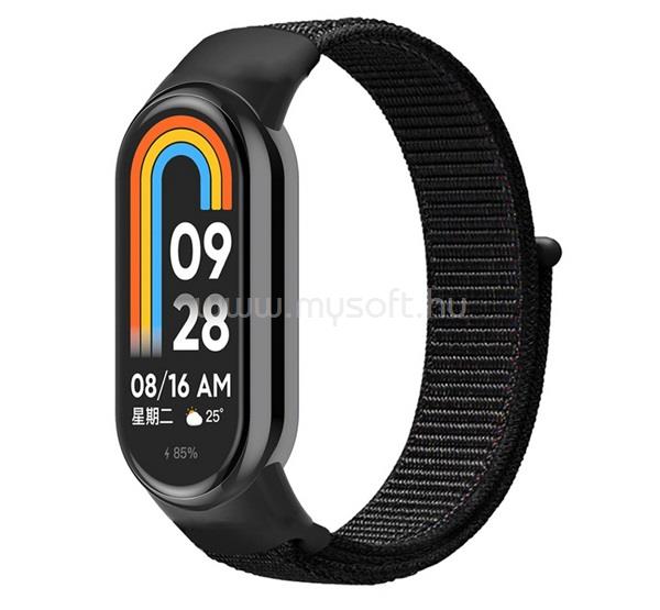 GIGAPACK Xiaomi Smart Band 10 / Smart Band 9 / Band 8 GIGAPACK Pótszíj egyedi méret, légáteresztő, FEKETE