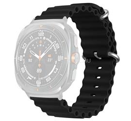 GIGAPACK Samsung Watch Ultra 2 eSIM 47mm / Ultra 47mm GIGAPACK Pótszíj egyedi méret, hullám, FEKETE GP-163491 small
