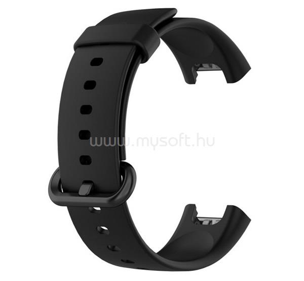 GIGAPACK Xiaomi Mi Watch Lite GIGAPACK pótszíj egyedi méret, szilikon, FEKETE