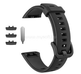 GIGAPACK Honor Band 6 / Huawei Band 6 GIGAPACK Pótszíj egyedi méret, szilikon, FEKETE GP-106904 small