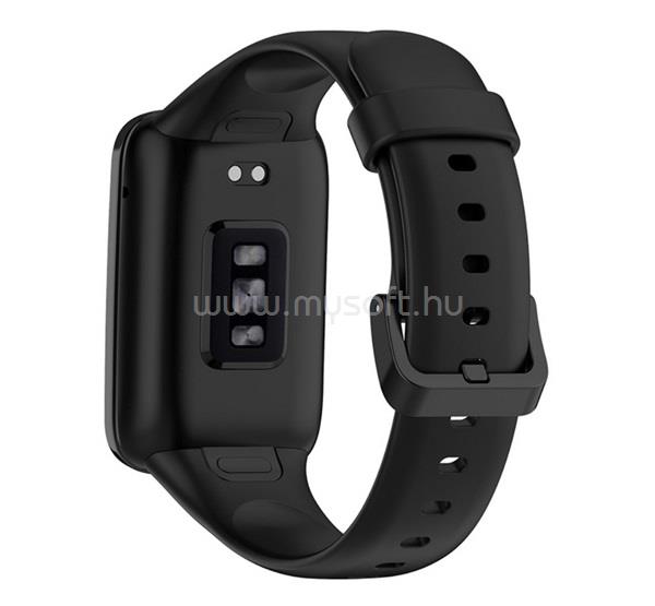 GIGAPACK Xiaomi Mi Band 7 Pro GIGAPACK pótszíj egyedi méret, szilikon, FEKETE