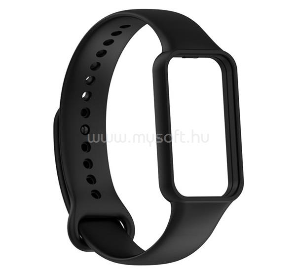 GIGAPACK Amazfit Band 7 GIGAPACK pótszíj egyedi méret, szilikon, FEKETE