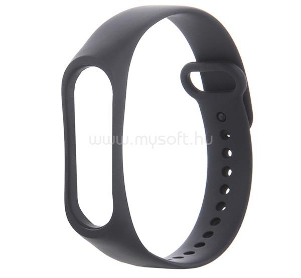 GIGAPACK Xiaomi MI Band 4 / MI Band 3 GIGAPACK Pótszíj egyedi méret, szilikon, FEKETE