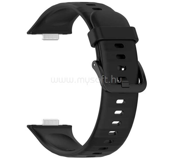 GIGAPACK Huawei Watch Fit 5 Pro / Fit 5 / Fit 4 Pro GIGAPACK Pótszíj egyedi méret, szilikon, FEKETE