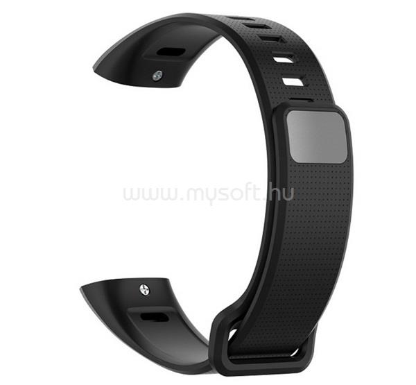 GIGAPACK Honor Band 2 Pro / Band 2 / Huawei Band 2 Pro GIGAPACK Pótszíj egyedi méret, szilikon, FEKETE