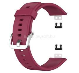 GIGAPACK Huawei Watch Fit GIGAPACK pótszíj egyedi méret, fém csat, BORDÓ GP-108420 small