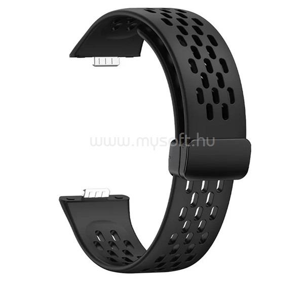 GIGAPACK Huawei Watch Fit 5 Pro / Fit 5 / Fit 4 Pro GIGAPACK Pótszíj egyedi méret, légáteresztő, FEKETE