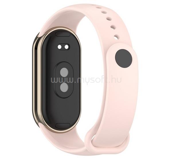GIGAPACK Xiaomi Smart Band 10 / Smart Band 9 / Band 8 GIGAPACK Pótszíj egyedi méret, szilikon, RÓZSASZÍN