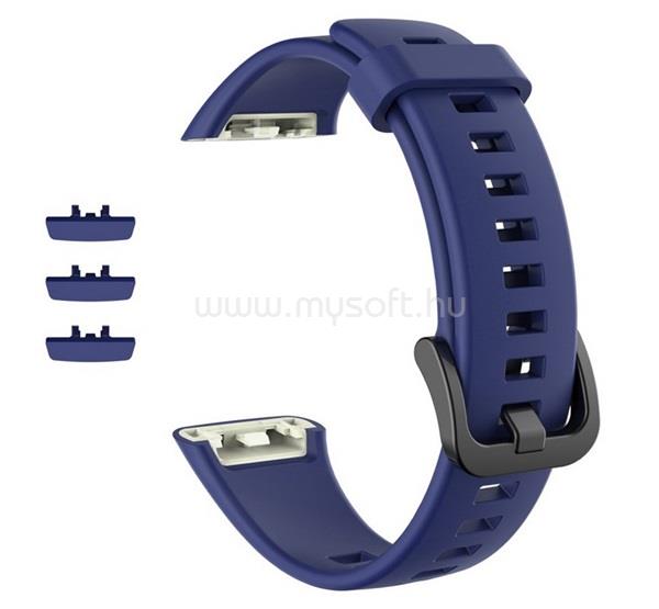 GIGAPACK Honor Band 6 / Huawei Band 6 GIGAPACK Pótszíj egyedi méret, szilikon, SÖTÉTKÉK