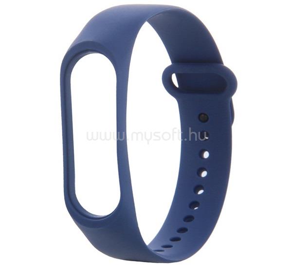 GIGAPACK Xiaomi MI Band 4 / MI Band 3 GIGAPACK Pótszíj egyedi méret, szilikon, SÖTÉTKÉK