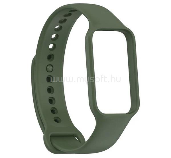 GIGAPACK Smart Band 8 Active / Redmi Smart Band 2 GIGAPACK Pótszíj egyedi méret, szilikon, SÖTÉTZÖLD