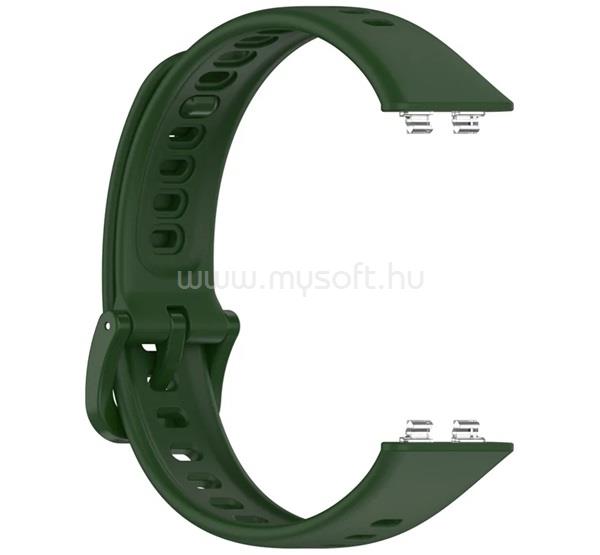 GIGAPACK Huawei Band 11 Pro / Band 11 GIGAPACK Pótszíj egyedi méret, szilikon, SÖTÉTZÖLD