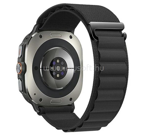 GIGAPACK Samsung Watch Ultra 2 eSIM 47mm / Ultra 47mm GIGAPACK Pótszíj egyedi méret, állítható, FEKETE