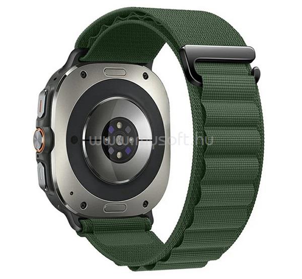 GIGAPACK Samsung Watch Ultra 2 eSIM 47mm / Ultra 47mm GIGAPACK Pótszíj egyedi méret, állítható, SÖTÉTZÖLD