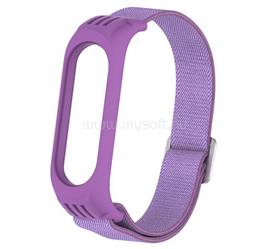 GIGAPACK Xiaomi Mi Band 6 / Mi Band 5 / MI Band 4 GIGAPACK Pótszíj egyedi méret, textil, LILA GP-110036 small