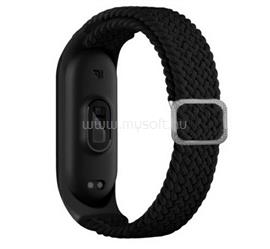 GIGAPACK Xiaomi Mi Band 7 / Mi Band 6 NFC / Mi Band 6 GIGAPACK Pótszíj egyedi méret, szőtt minta, FEKETE GP-141126 small