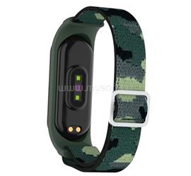 GIGAPACK Xiaomi Mi Band 6 / Mi Band 5 / MI Band 4 GIGAPACK Pótszíj egyedi méret, terep minta, SÖTÉTZÖLD GP-110034 small