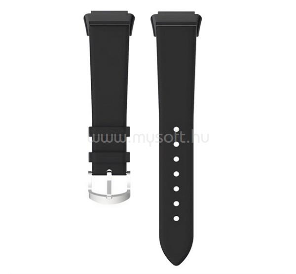 GIGAPACK Huawei Band 7 GIGAPACK Pótszíj egyedi méret, valódi bőr, FEKETE