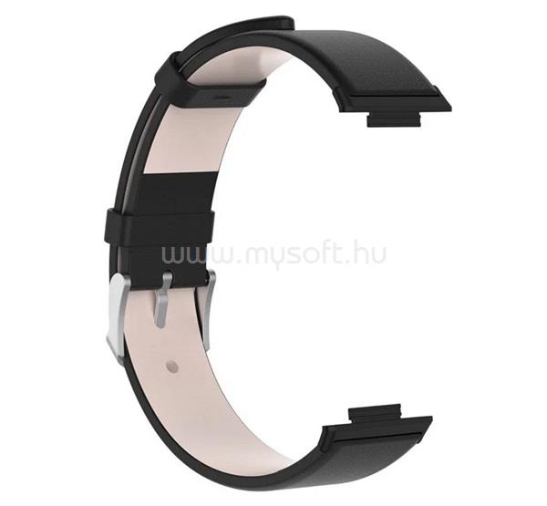 GIGAPACK Smart Band 10 Pro NFC / Band 10 Pro / Redmi Watch 6 NFC GIGAPACK Pótszíj egyedi méret, valódi bőr, FEKETE