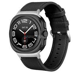 GIGAPACK Samsung Watch Ultra 2 eSIM 47mm / Ultra 47mm GIGAPACK Pótszíj egyedi méret, valódi bőr, FEKETE GP-163535 small