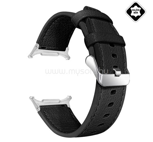 GIGAPACK Samsung Watch 8 Classic eSIM 46mm / 8 Classic 46mm / 8 eSIM 44mm GIGAPACK Pótszíj egyedi méret, valódi bőr, FEKETE