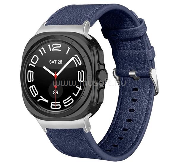 GIGAPACK Samsung Watch Ultra eSIM 47mm GIGAPACK Pótszíj egyedi méret, valódi bőr, SÖTÉTKÉK