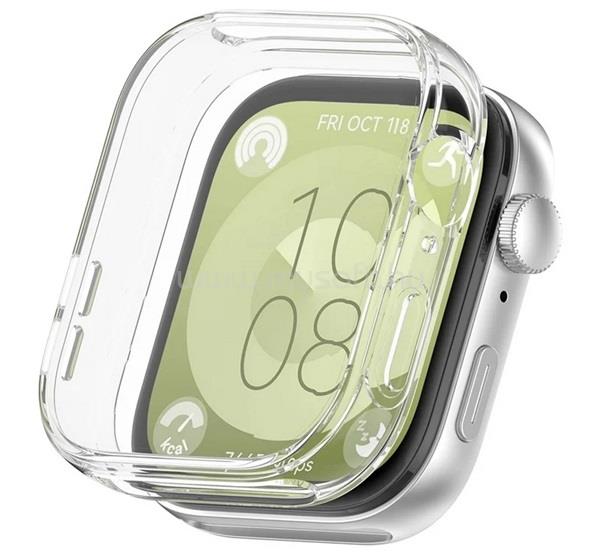 GIGAPACK Huawei Watch Fit 3 GIGAPACK Szilikon keret BUMPER, ütésálló, ÁTLÁTSZÓ