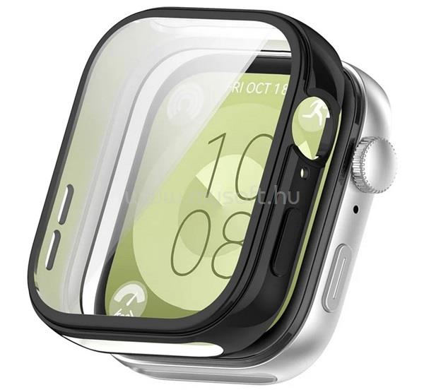 GIGAPACK Huawei Watch Fit 3 GIGAPACK Szilikon keret BUMPER, ütésálló, FEKETE
