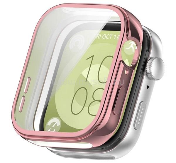 GIGAPACK Huawei Watch Fit 3 GIGAPACK Szilikon keret BUMPER, ütésálló, RÓZSASZÍN