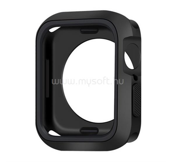 GIGAPACK Apple Watch Series 9 45mm / 8 45mm / 7 45mm GIGAPACK Szilikon keret BUMPER, ütésállóság, FEKETE