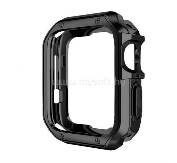 GIGAPACK Apple Watch Series 11 46mm / 10 46mm GIGAPACK Szilikon keret BUMPER, ütésállóság, FEKETE