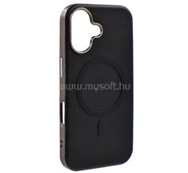 GIGAPACK iPhone 16 GIGAPACK Szilikon telefonvédő ECO bőr hatású hátlap, prémium, FEKETE GP-170092 small