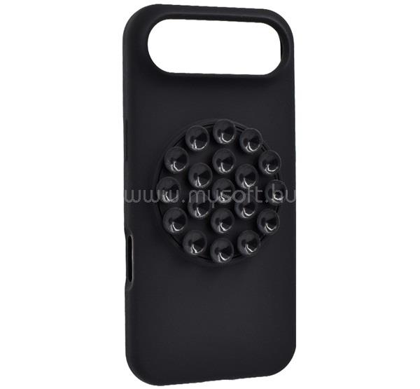 GIGAPACK iPhone Air GIGAPACK Szilikon telefonvédő matt, tapadókorong, FEKETE