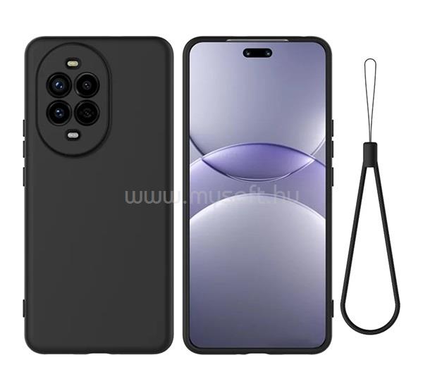 GIGAPACK Huawei Nova 14 Pro GIGAPACK Szilikon telefonvédő matt, prémium + kézpánt, FEKETE