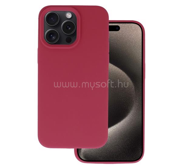 GIGAPACK iPhone 15 Pro GIGAPACK Szilikon telefonvédő matt, prémium, BURGUNDY
