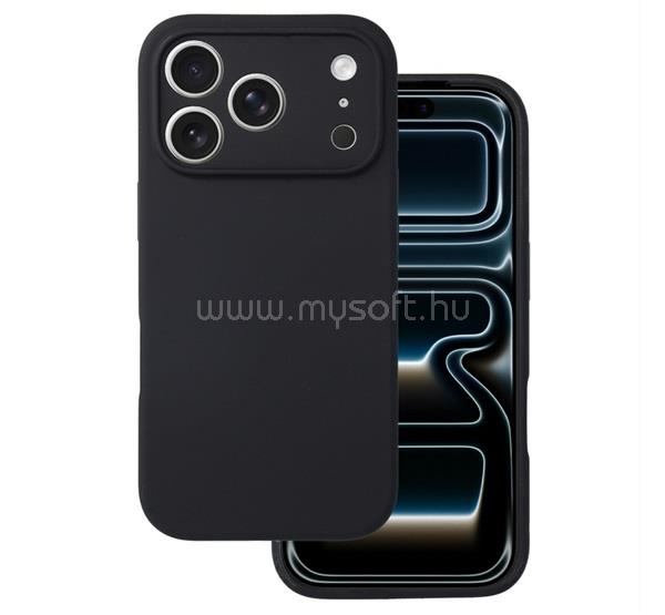 GIGAPACK iPhone 18 Pro / 17 Pro GIGAPACK Szilikon telefonvédő matt, prémium, FEKETE