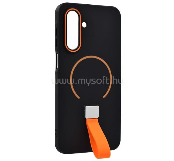 GIGAPACK Samsung A18 5G / A18 4G / A17 4G GIGAPACK Szilikon telefonvédő mikrofiber plüss belső, MagSafe, FEKETE