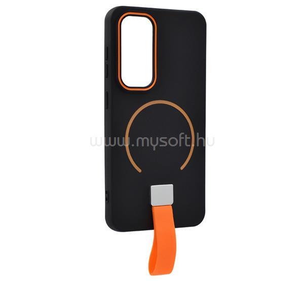 GIGAPACK Samsung S25 GIGAPACK Szilikon telefonvédő mikrofiber plüss belső, MagSafe, FEKETE