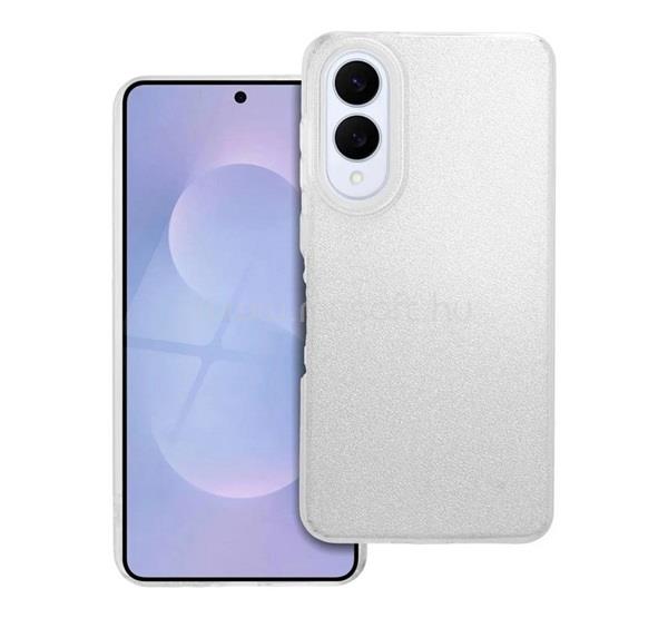 GIGAPACK Samsung S25 Edge GIGAPACK Szilikon telefonvédő műanyag belső, csillogó hátlap, EZÜST
