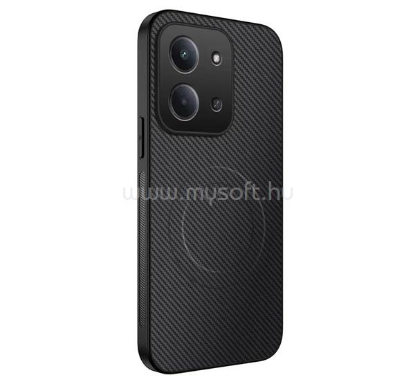 GIGAPACK Redmi 15C 4G GIGAPACK Szilikon telefonvédő műanyag hátlap, mágneses, FEKETE
