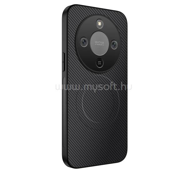 GIGAPACK Honor Magic 8 Lite GIGAPACK Szilikon telefonvédő műanyag hátlap, mágneses, FEKETE