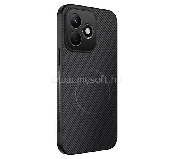 GIGAPACK Honor 600 Lite GIGAPACK Szilikon telefonvédő műanyag hátlap, mágneses, FEKETE