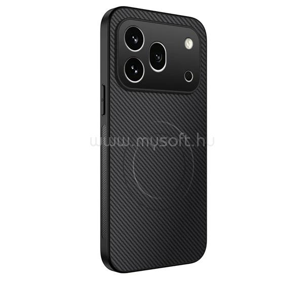 GIGAPACK Honor 600 Pro GIGAPACK Szilikon telefonvédő műanyag hátlap, mágneses, FEKETE