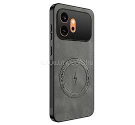 GIGAPACK Honor 600 GIGAPACK Szilikon telefonvédő nappa bőr hátlap, MagSafe, SÖTÉTSZÜRKE GP-187174 small
