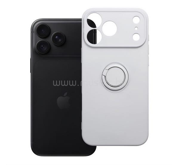 GIGAPACK iPhone 18 Pro Max / 17 Pro Max GIGAPACK Szilikon telefonvédő tartógyűrű, kameravédő, EZÜST