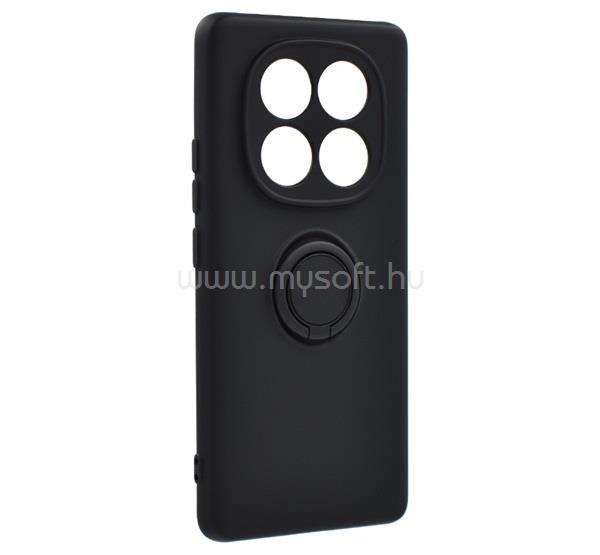 GIGAPACK Poco X7 / Redmi Note 14 Pro 5G GIGAPACK Szilikon telefonvédő tartógyűrű, kameravédő, FEKETE