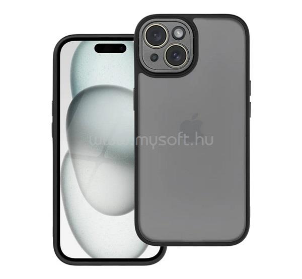 GIGAPACK iPhone 15 GIGAPACK Szilikon telefonvédő ütésállóság, kameravédő, FEKETE