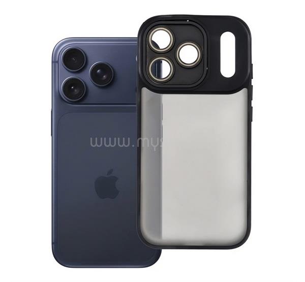 GIGAPACK iPhone 18 Pro / 17 Pro GIGAPACK Szilikon telefonvédő ütésállóság, kameravédő, FEKETE